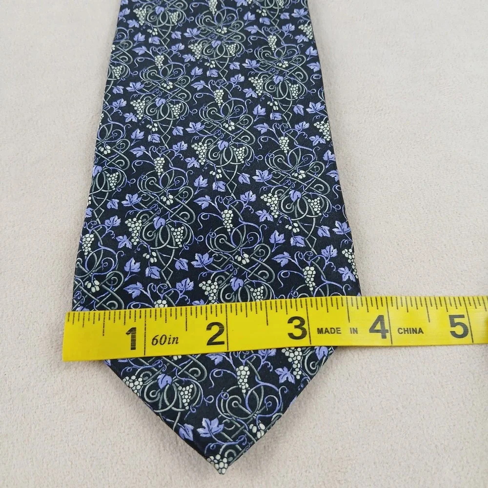 Yves‎ Saint Laurent YSL 3.75x58 Mens Tie Silk Geometric Floral Woven